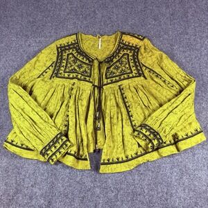 Free‎ People Twilight Folk Jacket Embroidered W/ Embellishments Lightweight XS